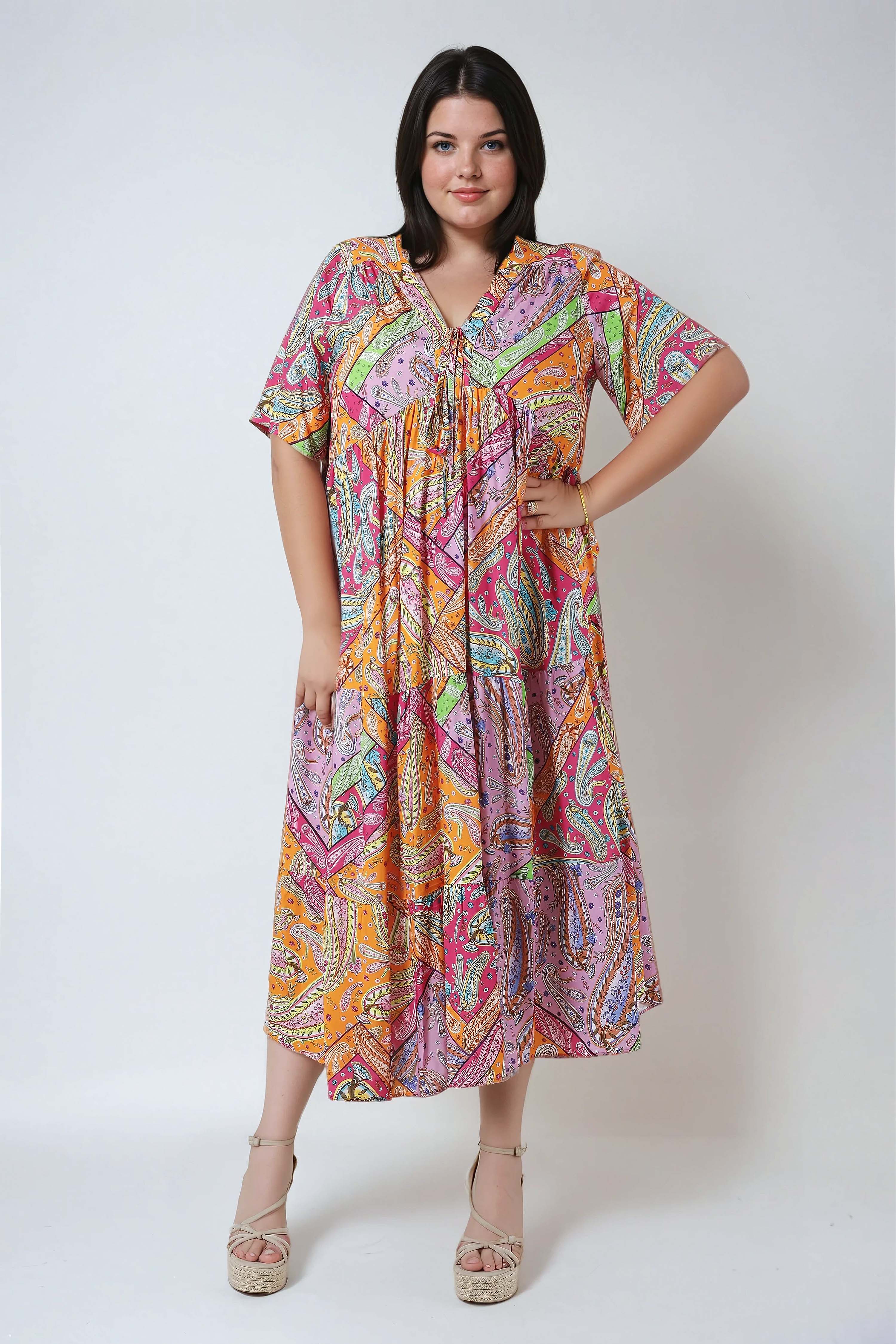 Robe longue en imprimée