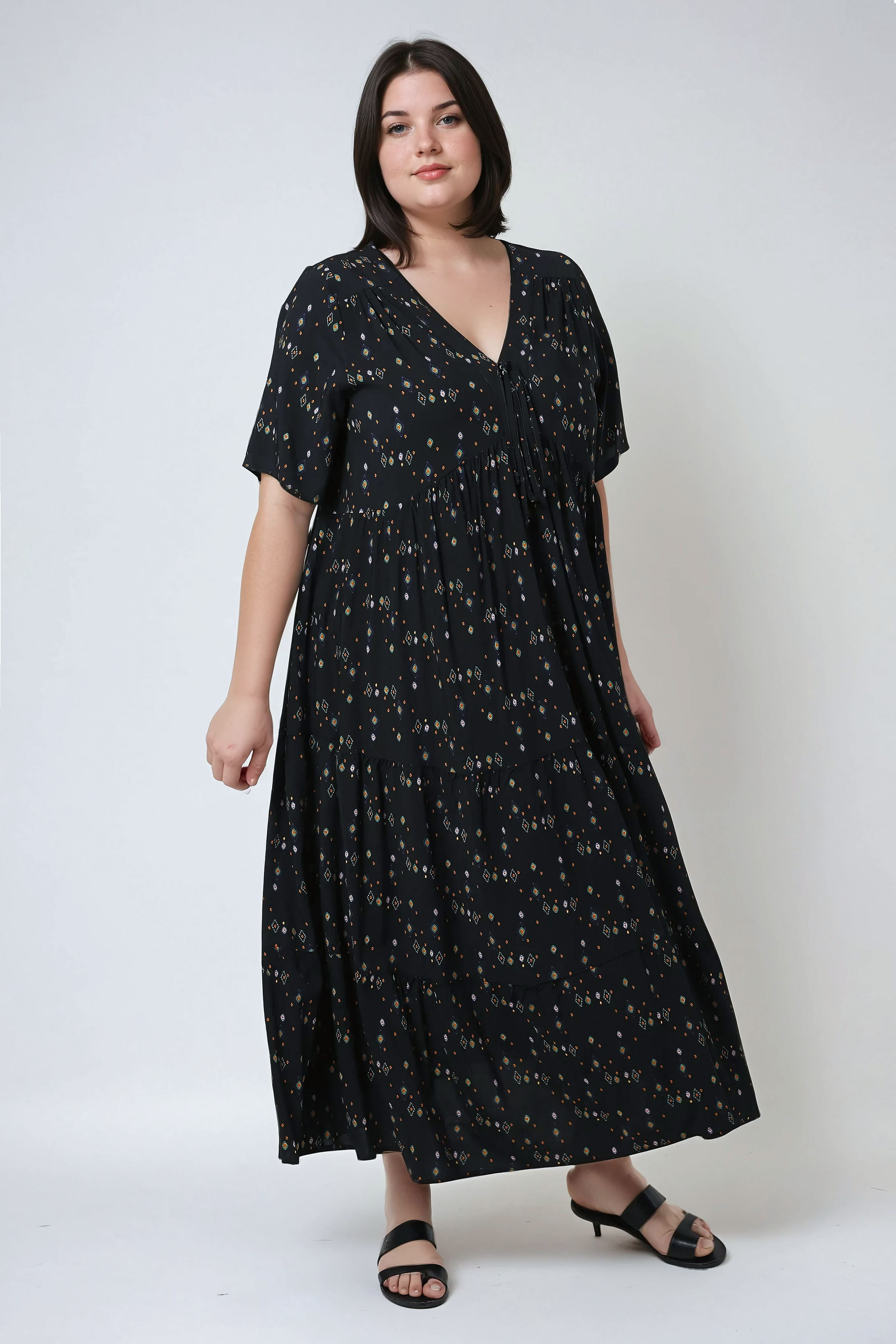 Robe longue en imprimée