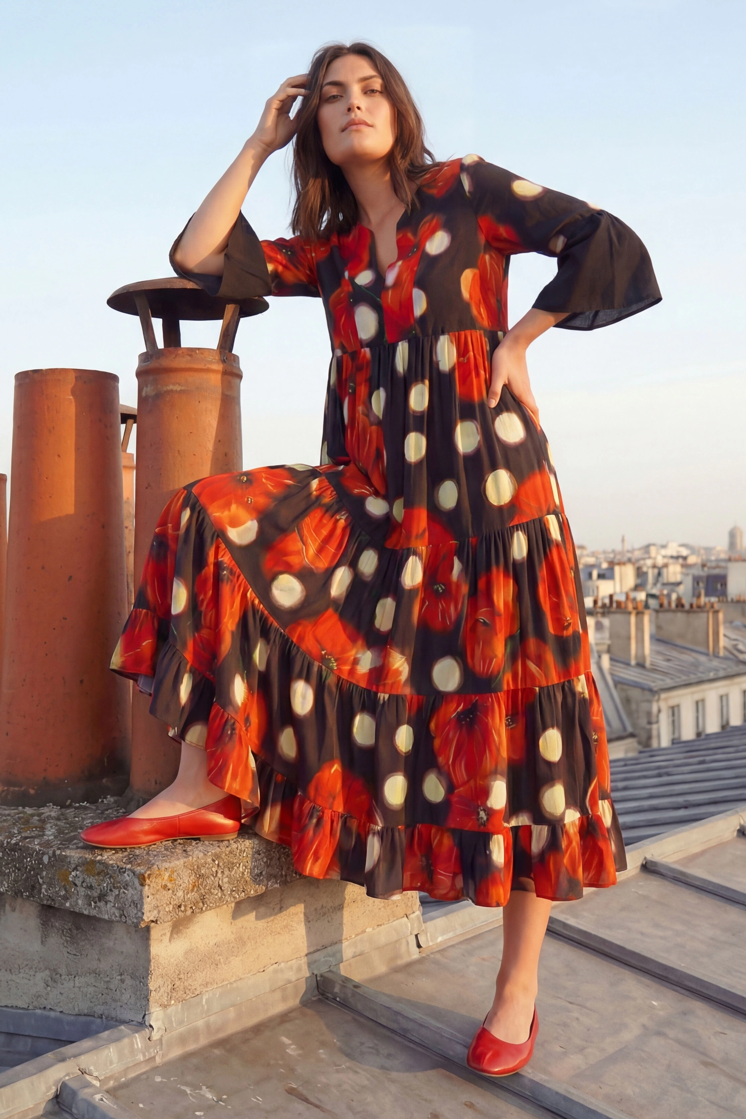 knee length dresses for ladies SAU LEE Poppy Mini Dress